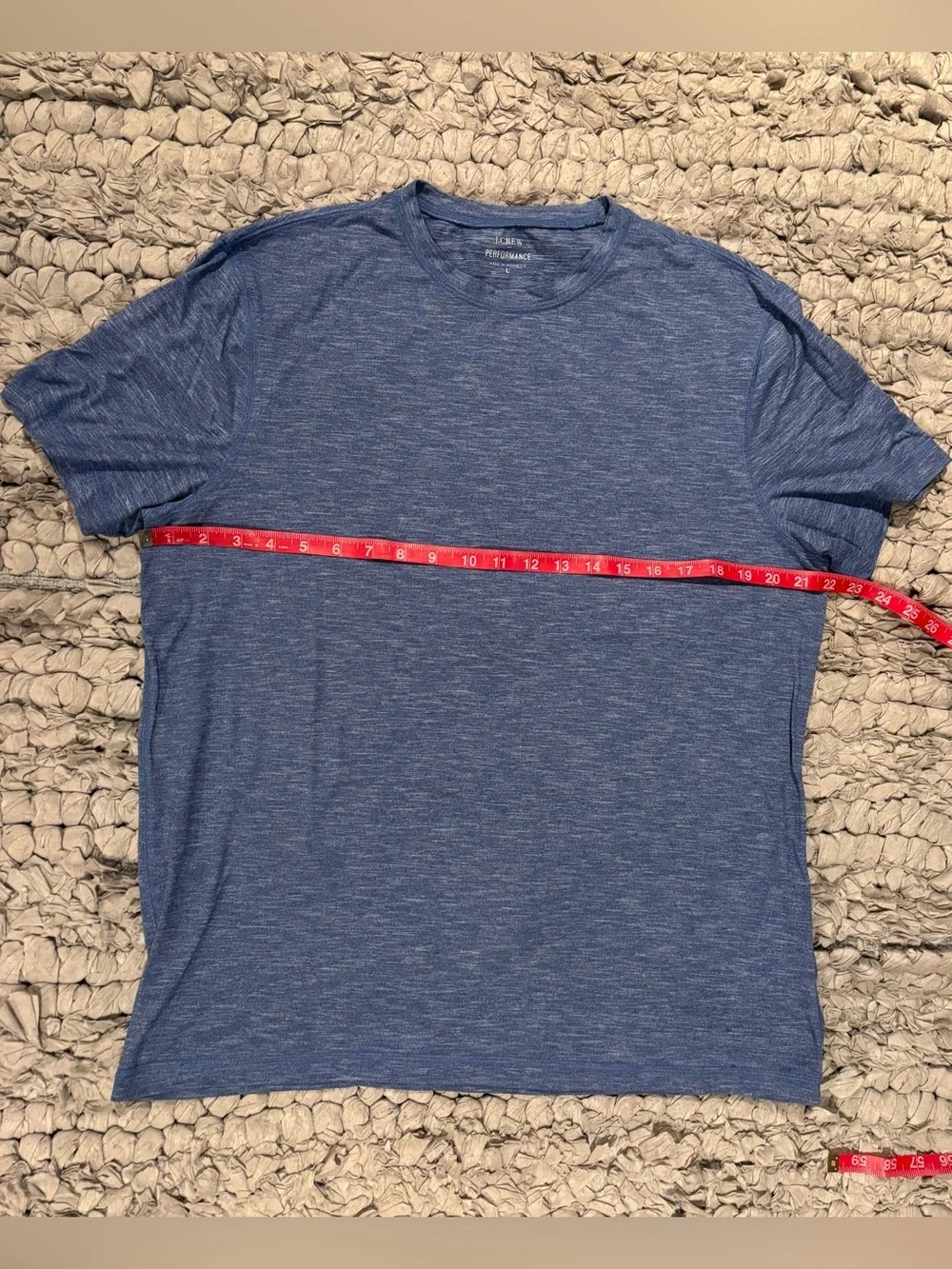J Crew Performance Crew Neck T-Shirt - Heather Blue